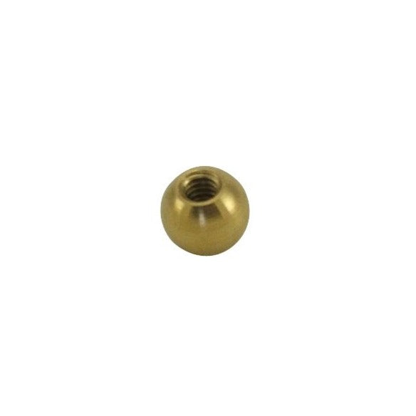 3/8 Inch Diameter 8/32 Tap Turned Solid Brass Ball - Unfinished
