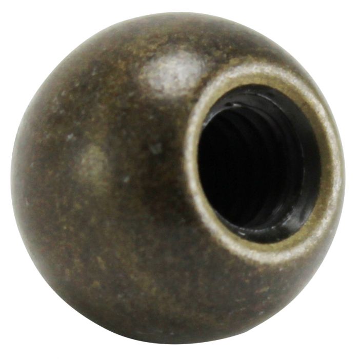Diameter 3/8 Inches 8/32 Tap Turned Solid Brass Ball - Antique Brass