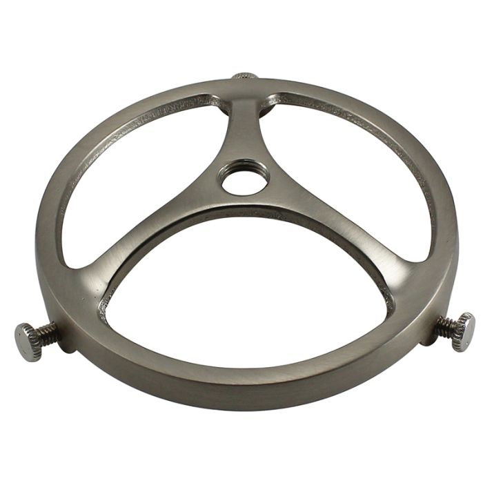 3 - 1/4" Cast Brass Lamp Shade Holder - Satin Nickel - Nostalgicbulbs.com