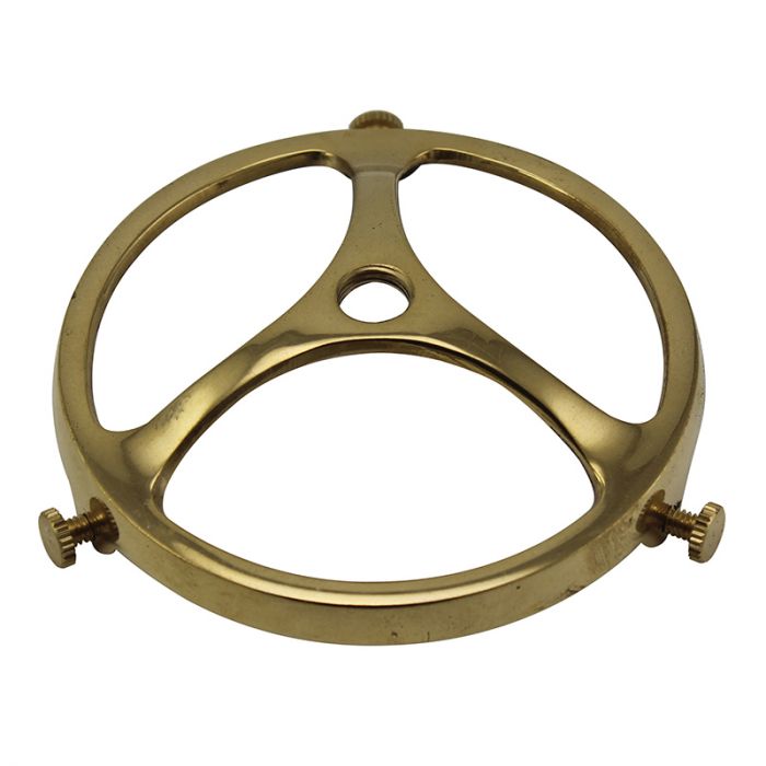 3-1/4" Cast Brass Lamp Shade Holder - Unfinished Brass - Nostalgicbulbs.com