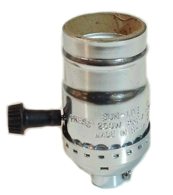 3 Way Turn- Knob Socket Lo-Med-Hi-Off - Nostalgicbulbs.com