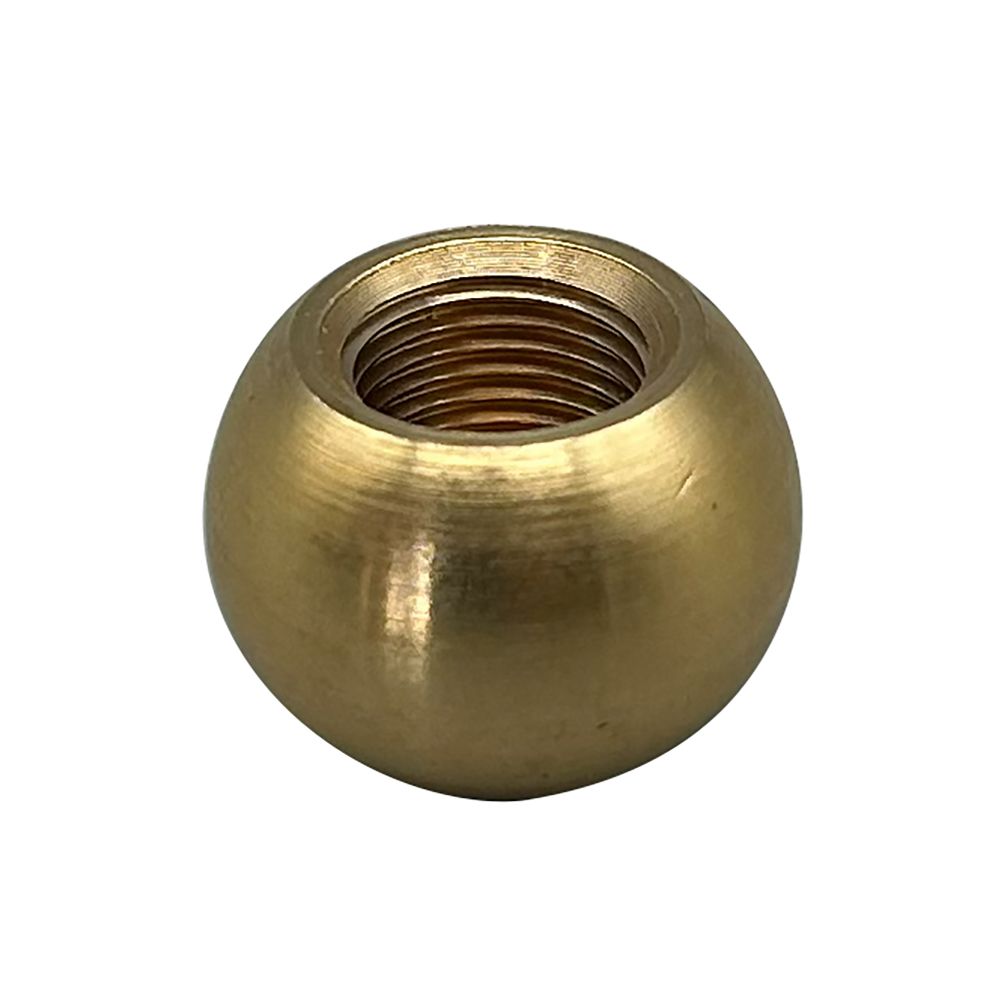 3/4" 1/8IP Turned Solid Brass Ball - Unfinished - Nostalgicbulbs.com