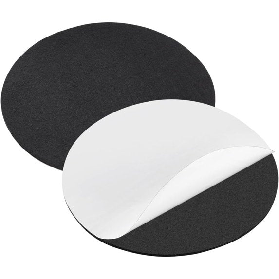 5" Black Felt Self Adhesive - Round - Nostalgicbulbs.com