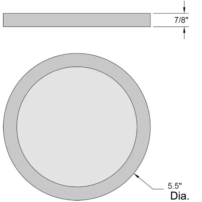 5.5" Ultra - Low Profile White Integrated LED Flush Mount 5 CCT - Nostalgicbulbs.com