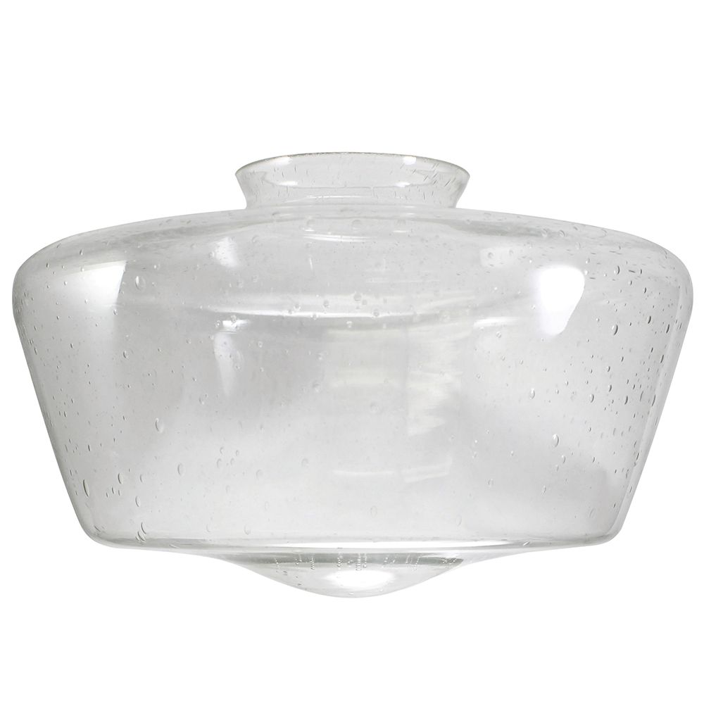 6" Fitter Clear Seedy Glass - 14" Schoolhouse Globe - Nostalgicbulbs.com