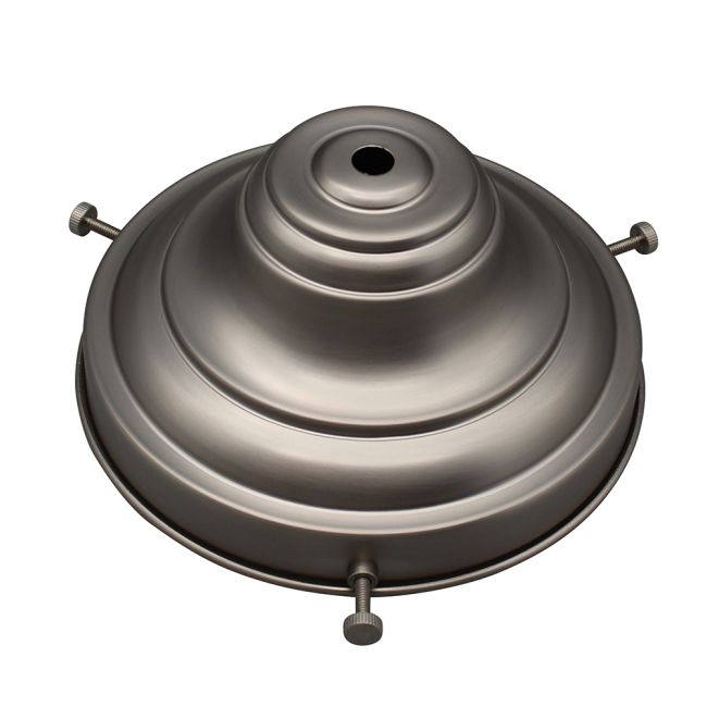 6" Lip Fitter Glass Holder - Steel - Satin Nickel Finish - 3 Set Screws - Nostalgicbulbs.com