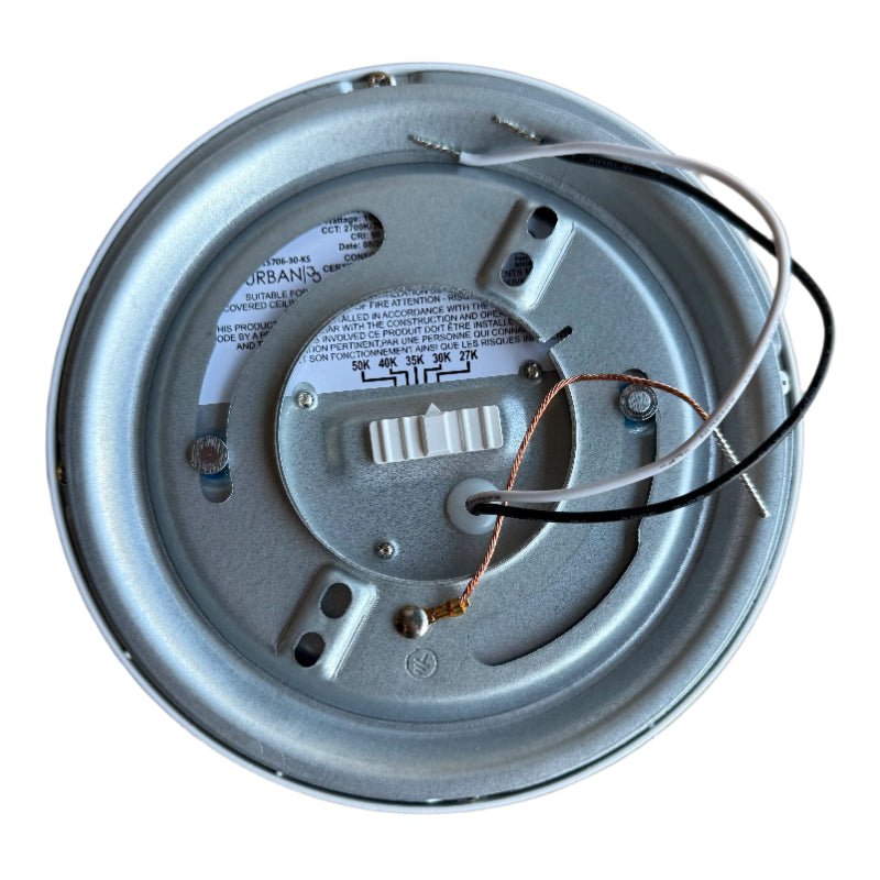 7.25" Ultra - Low Profile White Integrated LED Flush Mount 5 CCT - Nostalgicbulbs.com