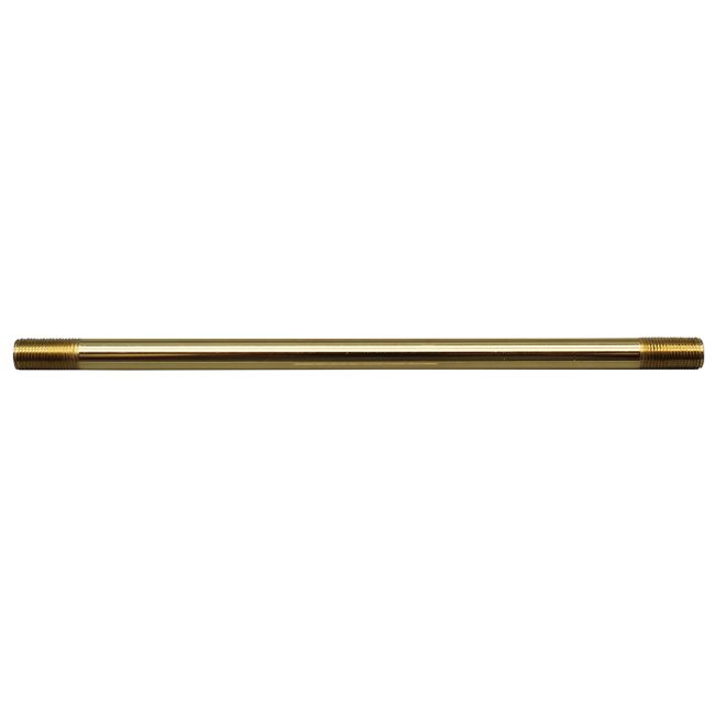 8 Inch Brass Plated Finish Pipe with 1/8 IPS - Thread - Nostalgicbulbs.com