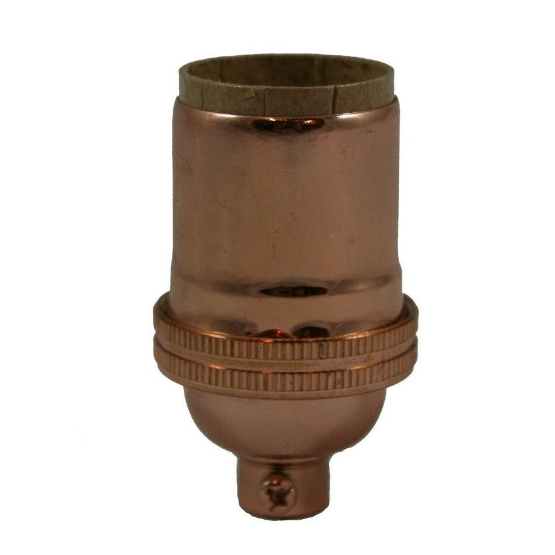 Copper over brass E26 lamp socket