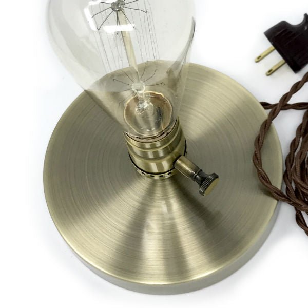 Antique Brass Finish Table Lamp - Nostalgicbulbs.com