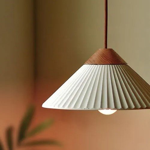 Artisan Concrete Summit Mountain Pendant Fixture - Cream White - Nostalgicbulbs.com