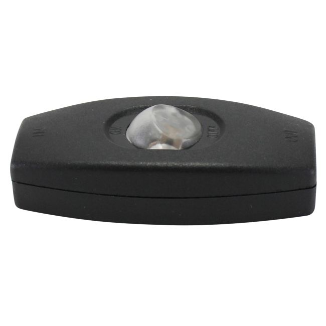 Black Feed-Thru Cord Rocker Switch with Illuminated Button – SPT-2 - Nostalgicbulbs.com