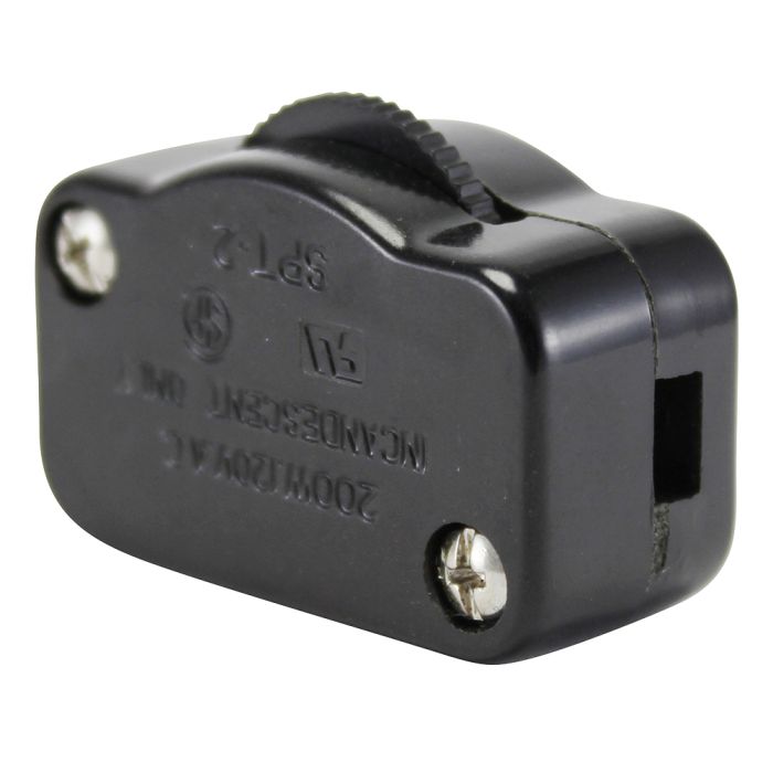 Black Hi - Lo - Off Lamp Cord Dimmer Switch - Nostalgicbulbs.com