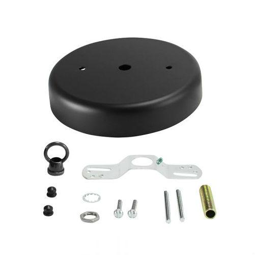 Black Steel Rounded Canopy Kit 4 - 7/8" - Nostalgicbulbs.com