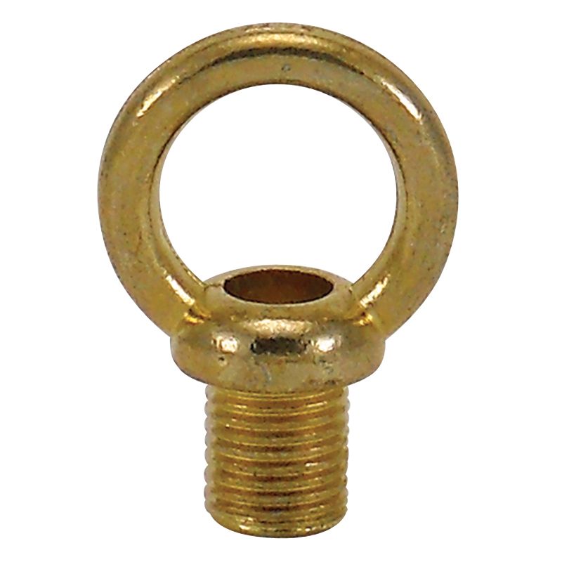 Cast Brass Loop with Wireway – 1" Diameter, 1/8 IPS Nipple, Unfinished - Nostalgicbulbs.com