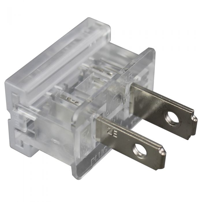 Clear Gilbert Male Wire Plug - SPT-2 - Nostalgicbulbs.com