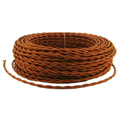 Copper Twisted cloth wire- Per ft. - 18 AWG - Nostalgicbulbs.com