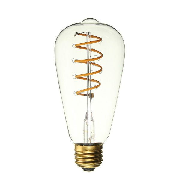 Curved LED Spiral Filament Edison Bulb - 4 Watt - 2200K - Nostalgicbulbs.com