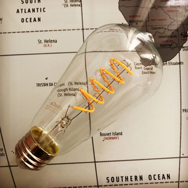 Curved LED Spiral Filament Edison Bulb - 4 Watt - 2200K - Nostalgicbulbs.com
