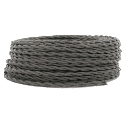 Dark Gray Twisted Wire- Per ft. - 18 AWG - Nostalgicbulbs.com