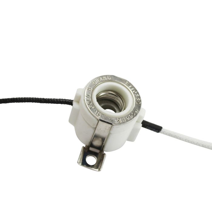 E11 Mini - Can Halogen Socket with Leads – Slim Screw Base 1000W 250V - Nostalgicbulbs.com