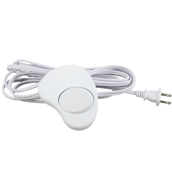 EZ-Platform Tabletop Toggle Switch with 11 Ft White SPT-2 Cord Set - Nostalgicbulbs.com