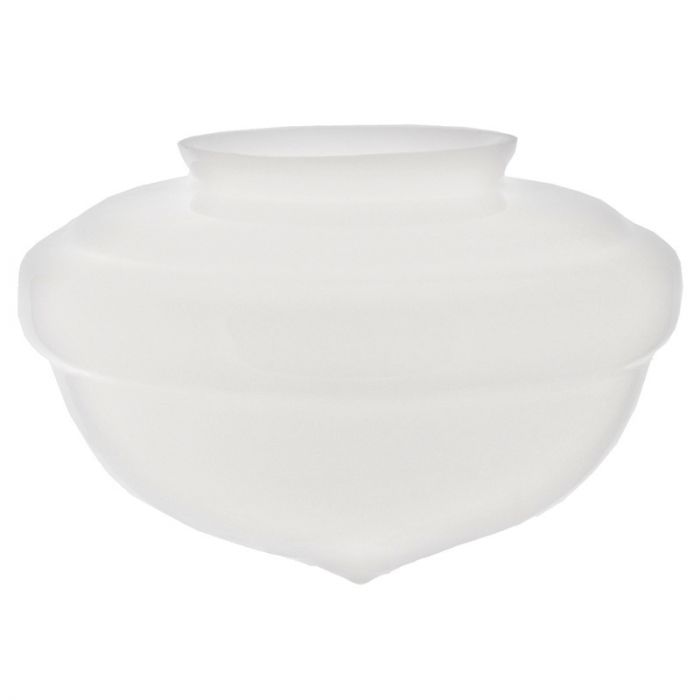 4" Fitter - 10" Short White Opal Porch Globe Shade