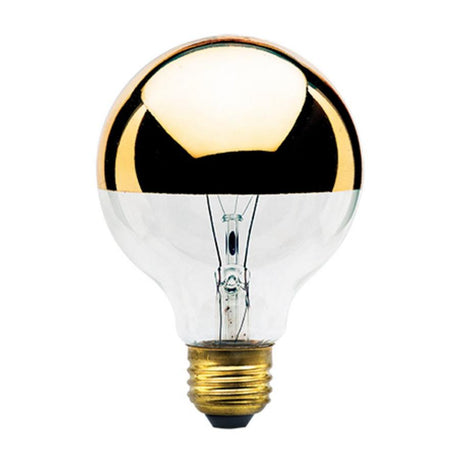 Half Gold 40 Watt Globe G25 Light Bulb - Nostalgicbulbs.com