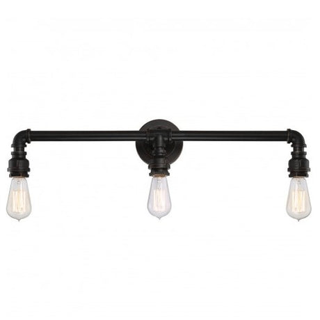 Industrial Bronze Finish 3 Edison Lights Vanity Fixture - Nostalgicbulbs.com