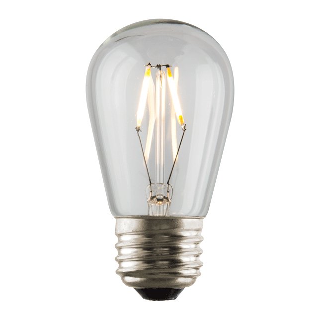 LED Filament S14 Bulb - 1 Watt - 100 Lumens - Clear - 2400K - Nostalgicbulbs.com