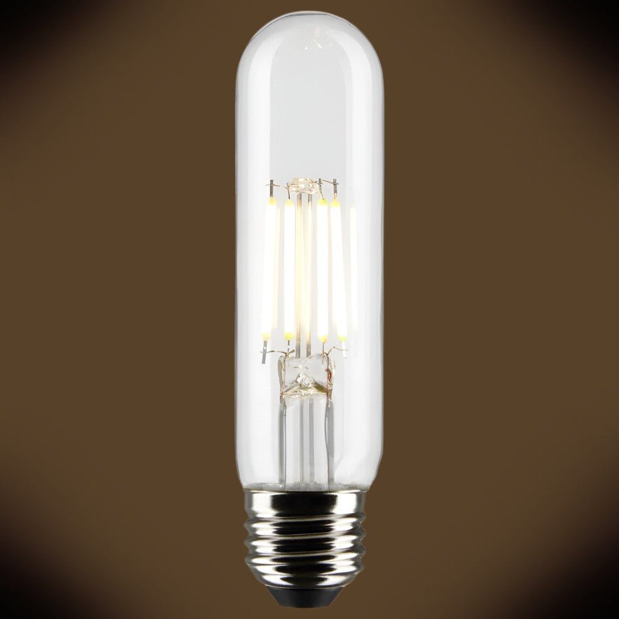 LED T10 Clear Filament Vintage Bulb - 5.5 Watt - Edison Style 2700K - Nostalgicbulbs.com