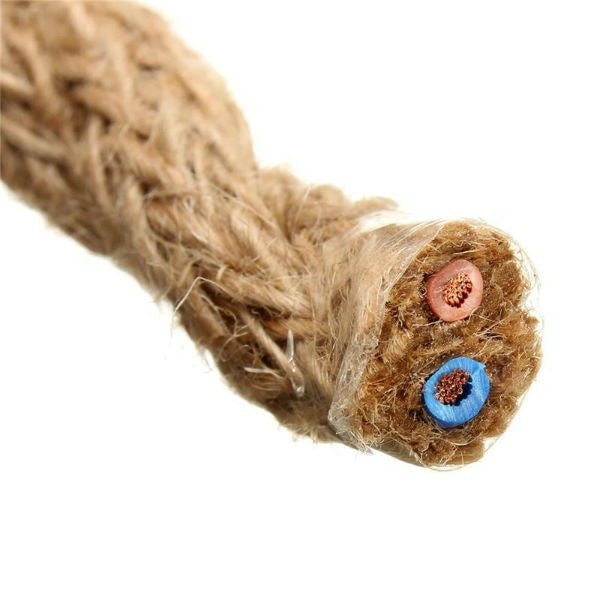 Linen Rope Covered Twisted Cord - 100 ft. spool - 18 AWG - Nostalgicbulbs.com