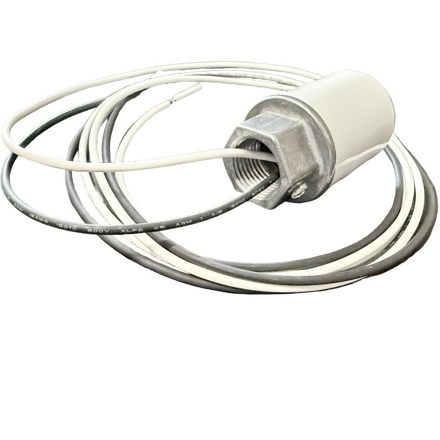 Medium Base Porcelain Socket with 1/2 IPS Cap and 48" Leads - Nostalgicbulbs.com