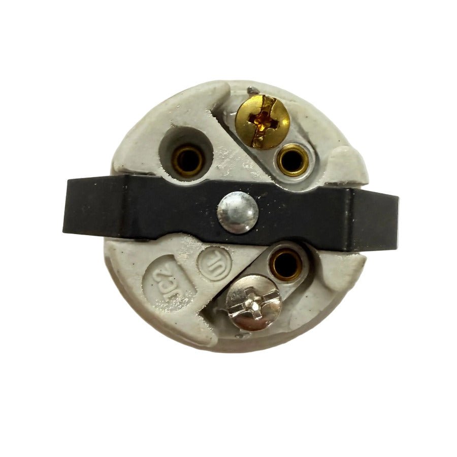 Medium Base U - Clip Snap - In Porcelain Lamp Socket - Nostalgicbulbs.com