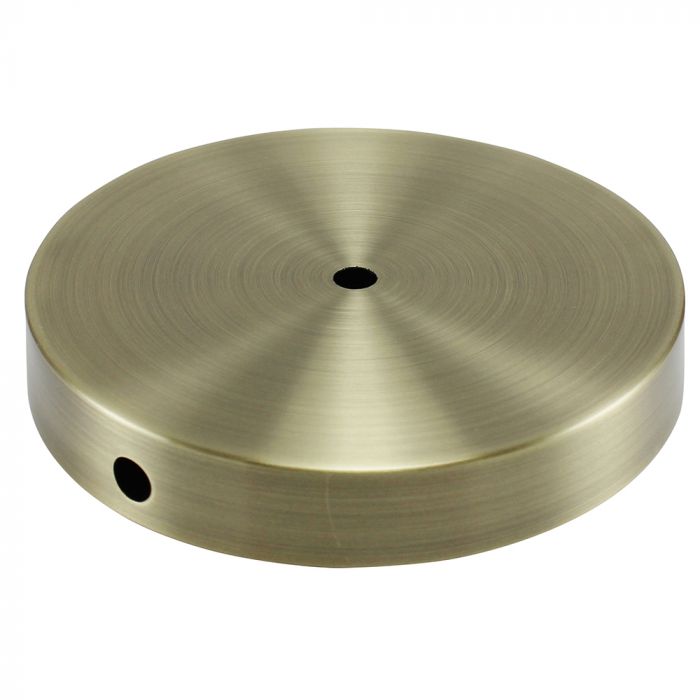 Metal Table Lamp Base - 5" Diameter - Antique Brass - Nostalgicbulbs.com