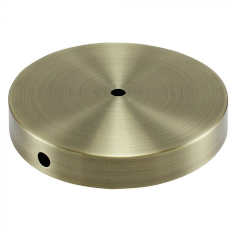 Metal Table Lamp Base - 5" Diameter - Antique Brass - Nostalgicbulbs.com