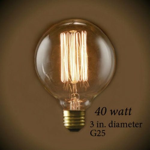 Nostalgic Globe G25 Vintage Light Bulb 40 Watt - Nostalgicbulbs.com