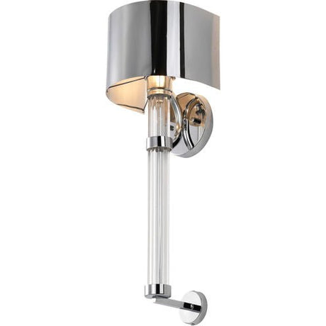 One Lights Polished Nickel 8 Inch Wall Sconce - Nostalgicbulbs.com