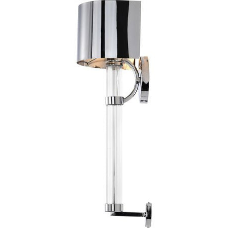 One Lights Polished Nickel 8 Inch Wall Sconce - Nostalgicbulbs.com