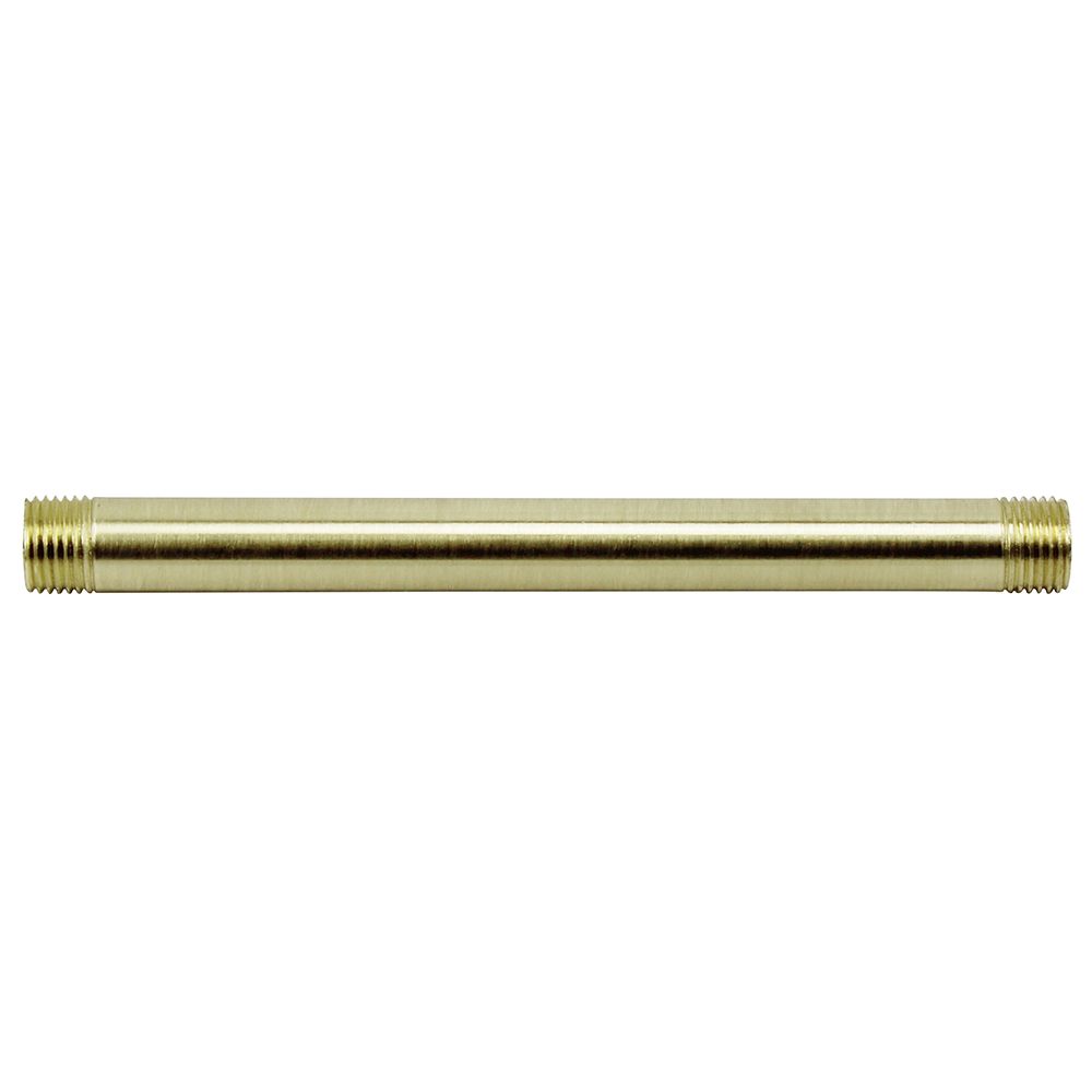 Outside Threaded Steel Pipe - Satin Brass Finish - Nostalgicbulbs.com