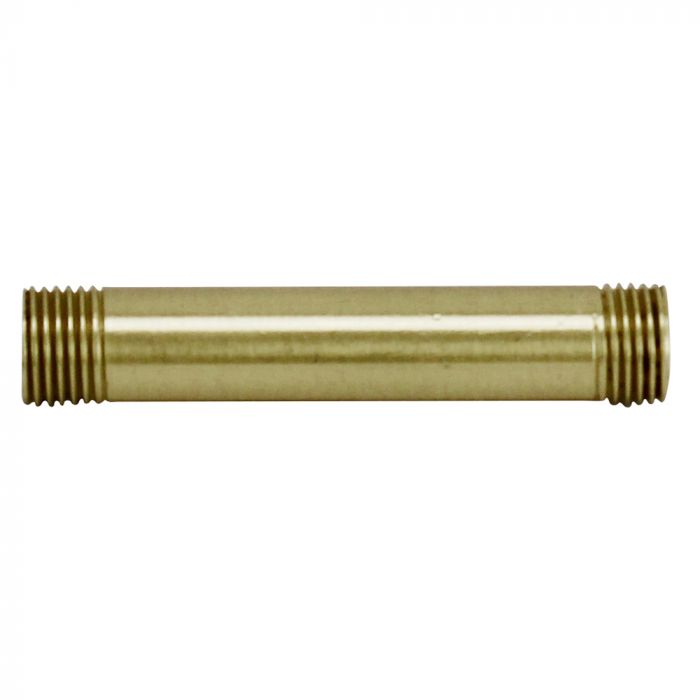 Outside Threaded Steel Pipe - Satin Brass Finish - Nostalgicbulbs.com