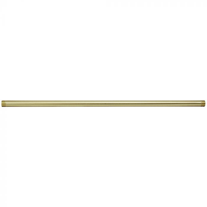 Outside Threaded Steel Pipe - Satin Brass Finish - Nostalgicbulbs.com