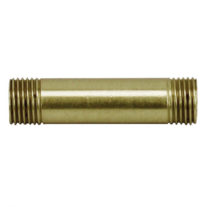 Outside Threaded Steel Pipe - Satin Brass Finish - Nostalgicbulbs.com