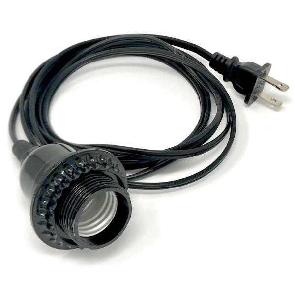 Plug-In Classic Lamp with Metal Lamp Shade - Black - Nostalgicbulbs.com