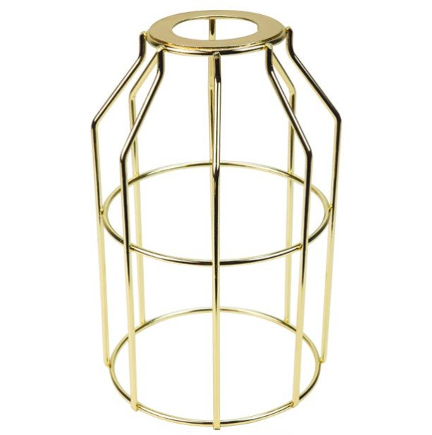 Polished Brass Light Bulb Cage - Guard for UNO Sockets - Nostalgicbulbs.com