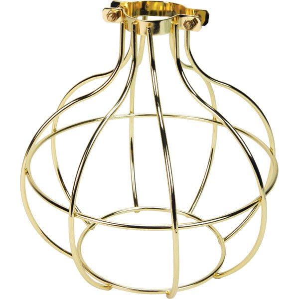 Polished Brass Sphere Style Premium Bulb Cage - Nostalgicbulbs.com
