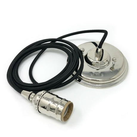 Polished Nickel Pendant Light - Nostalgicbulbs.com