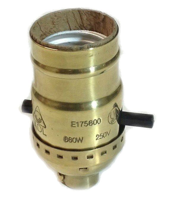 Push Through Brass Socket With Set Screw - Nostalgicbulbs.com