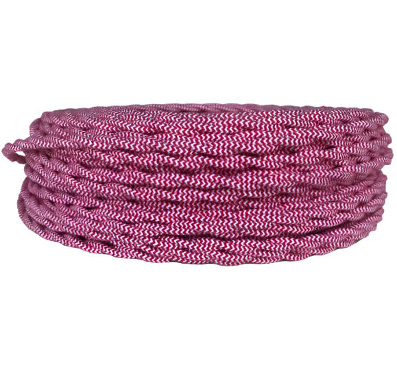 Red & White Twisted Wire - Per ft. - 18 AWG - Nostalgicbulbs.com