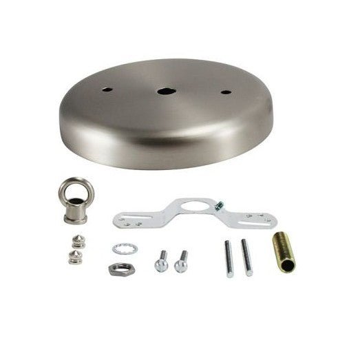 Satin Nickel Round Canopy kit 4 - 7/8" - Nostalgicbulbs.com